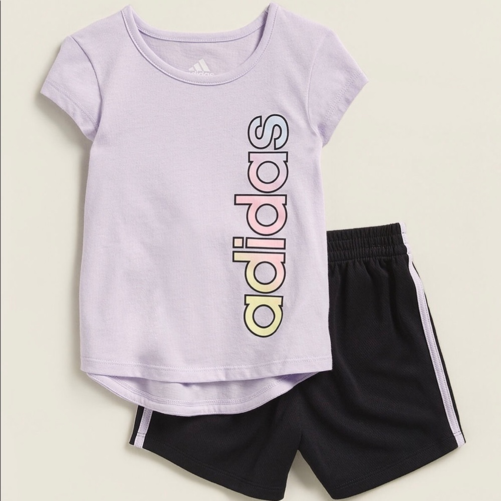 adidas Infant Girls 2-Pc. Logo Outfit. NWT